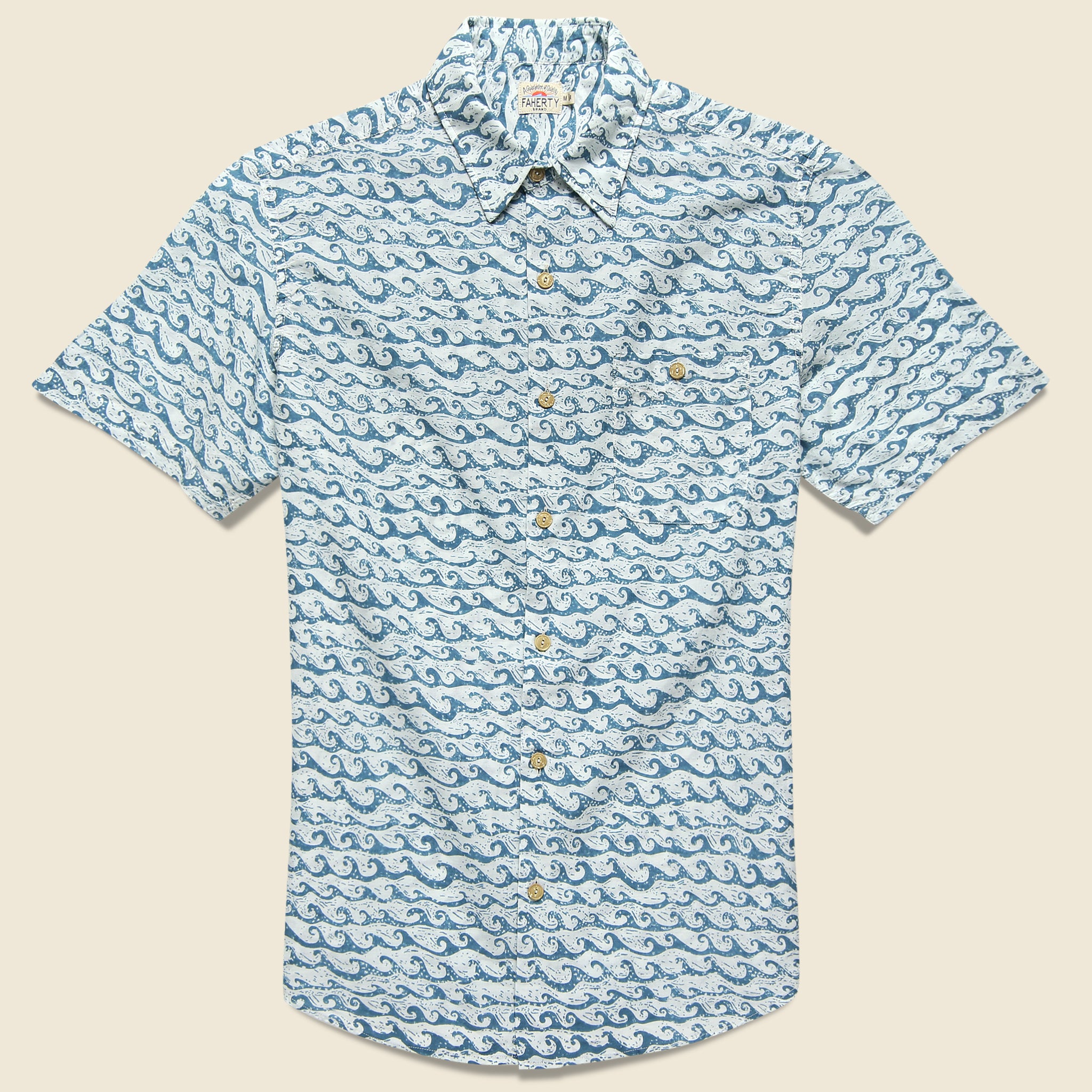 Coast Shirt - Wave Print - Faherty - STAG Provisions - Tops - S/S Woven - Other Pattern