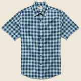 Ventura Buffalo Check Shirt - Indigo Sea - Faherty - STAG Provisions - Tops - S/S Woven - Plaid