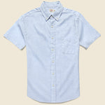 Oxford Ventura Shirt - Blue Heather - Faherty - STAG Provisions - Tops - S/S Woven - Solid
