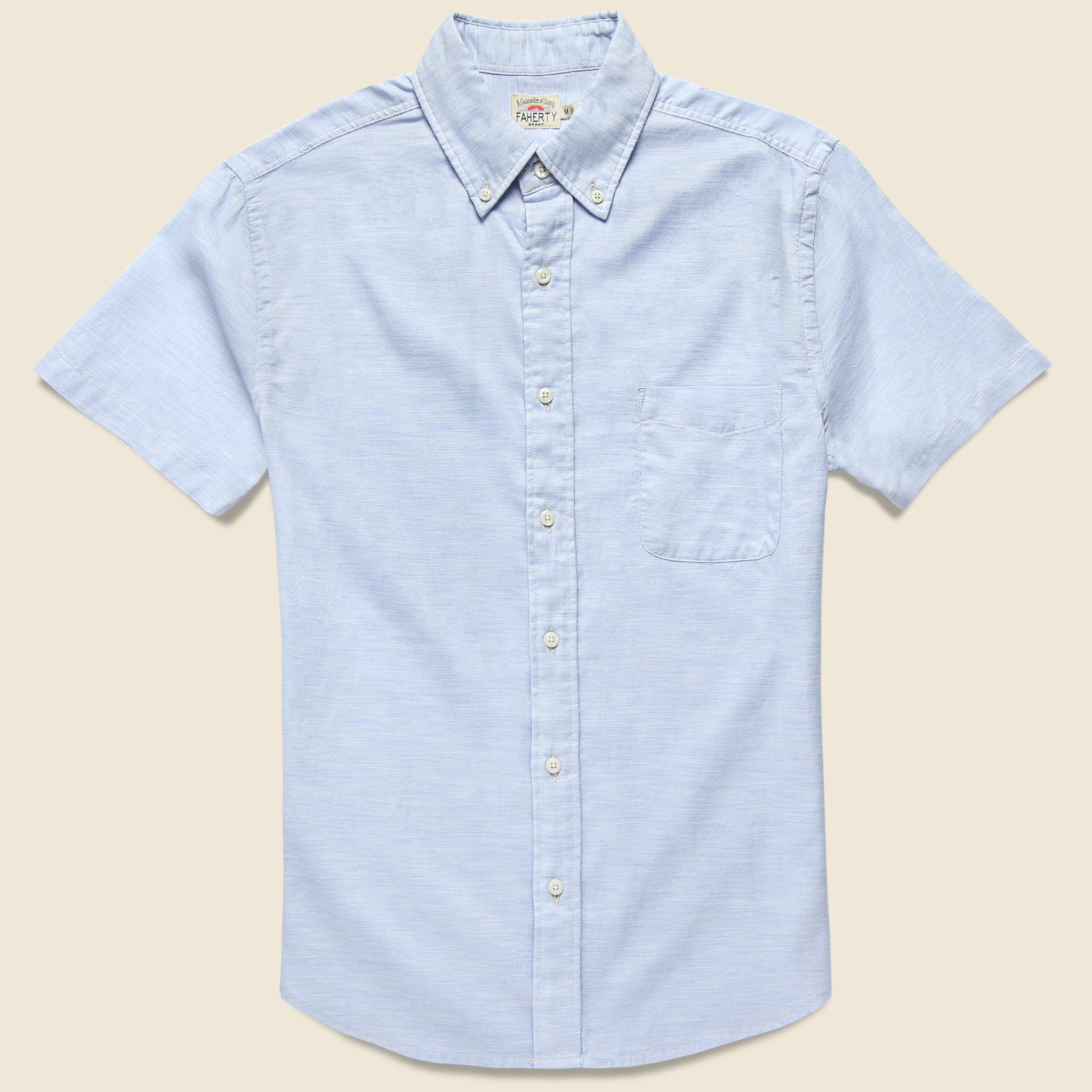 Oxford Ventura Shirt - Blue Heather - Faherty - STAG Provisions - Tops - S/S Woven - Solid