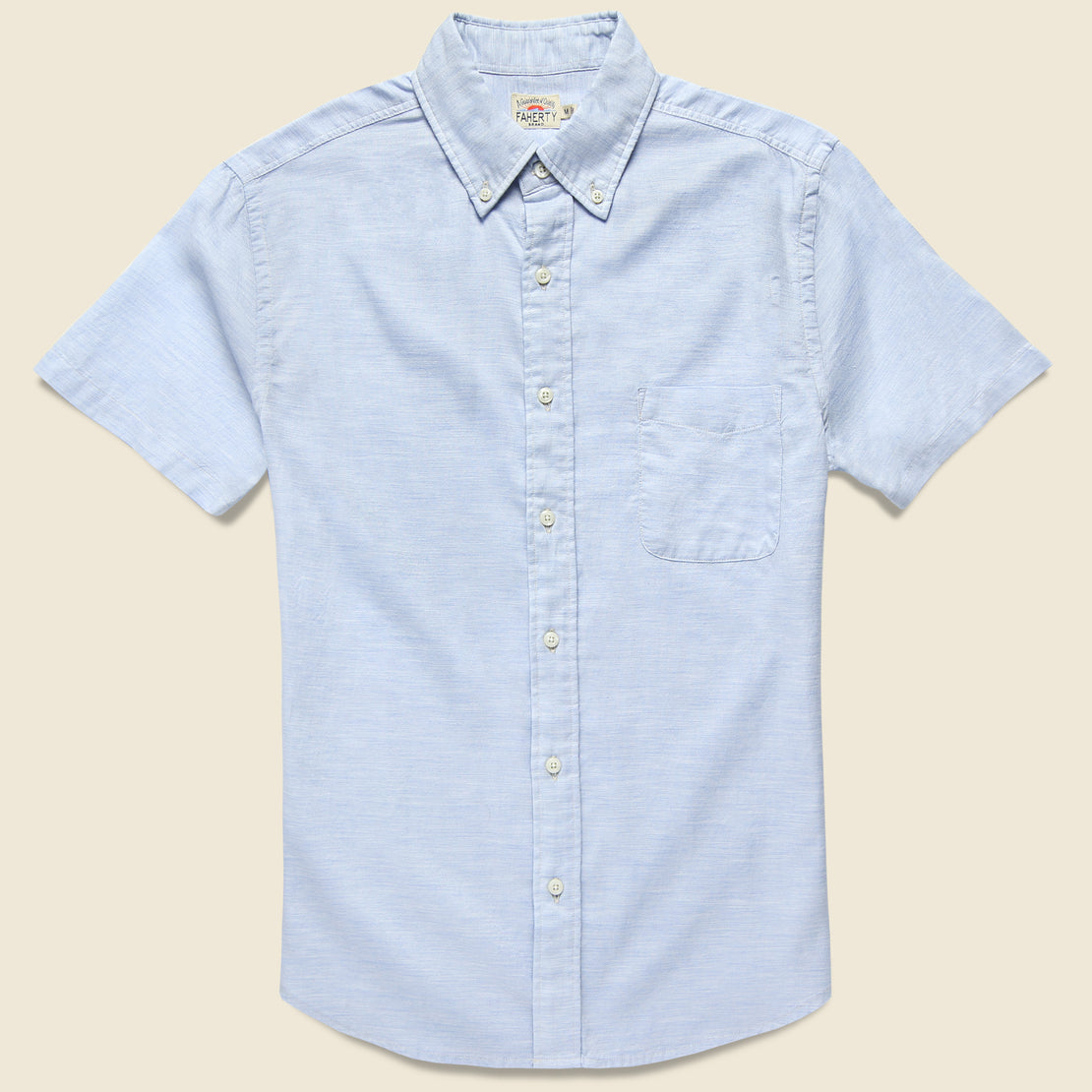 Faherty Oxford Ventura Shirt - Blue Heather