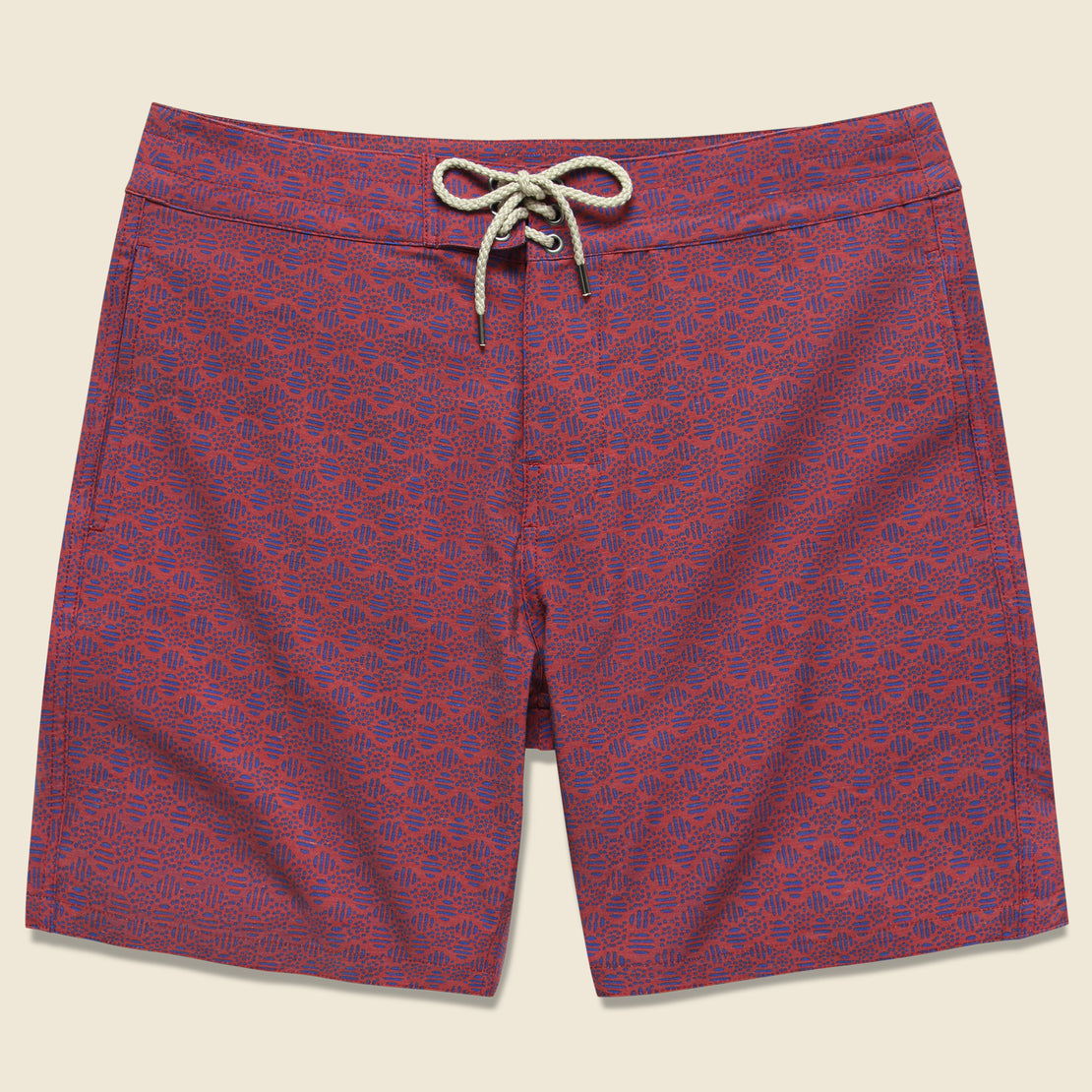 Faherty Classic 7" Boardshort - Etched Circle Red