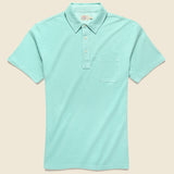 Garment Dyed Polo Shirt - Water Blue - Faherty - STAG Provisions - Tops - S/S Knit