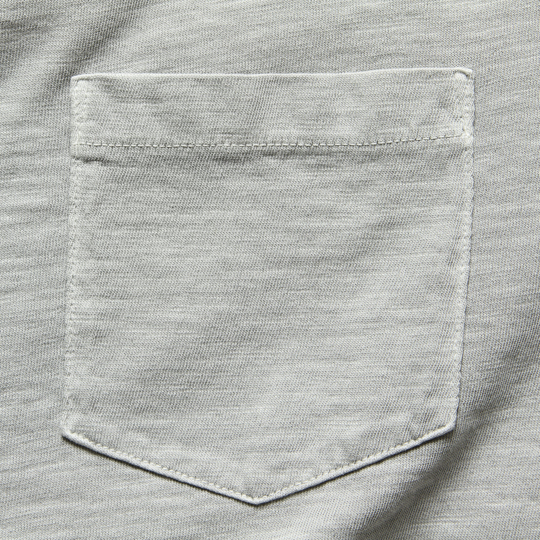 Garment Dye Pocket Tee - Ice Grey