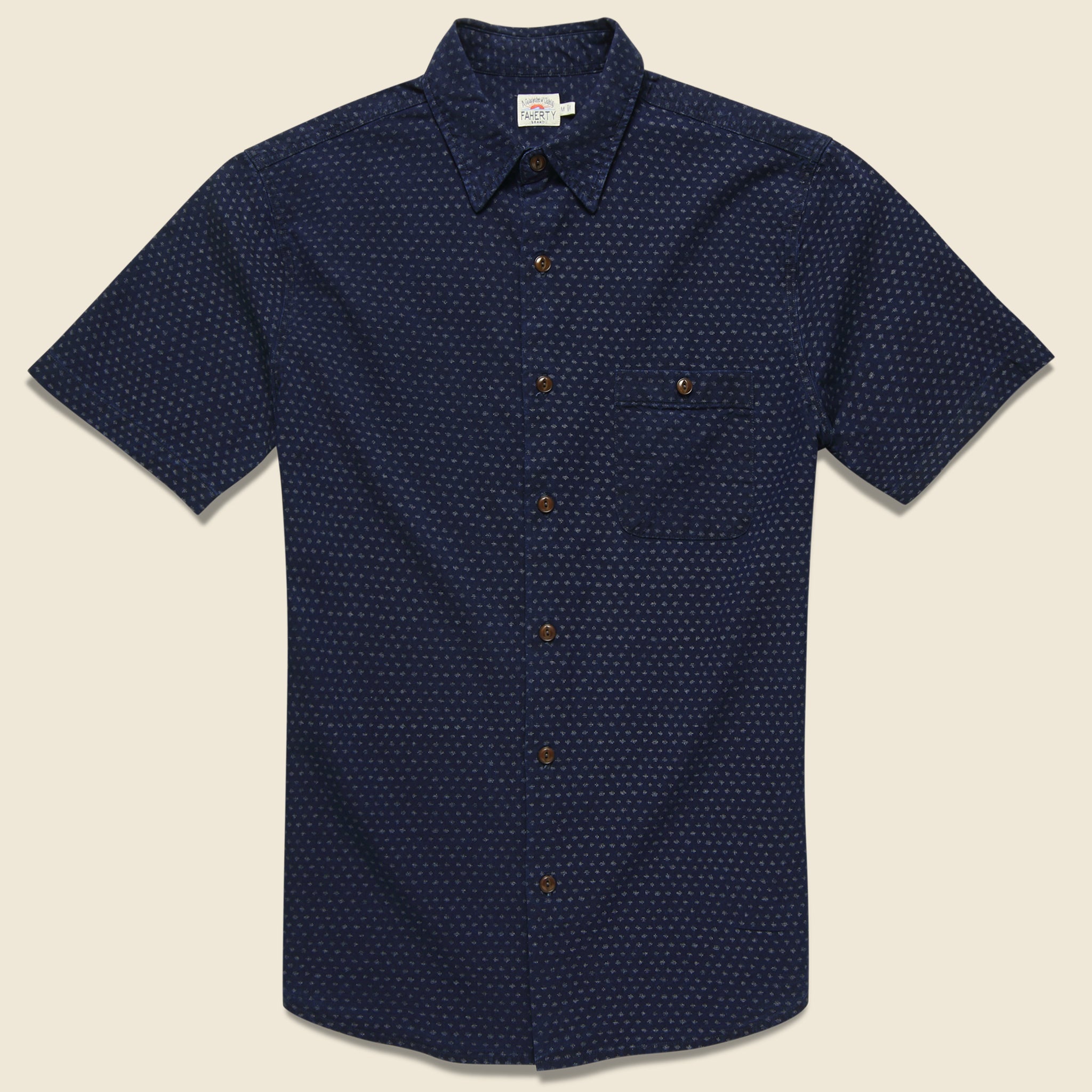 Coast Shirt - Indigo Fleck - Faherty - STAG Provisions - Tops - S/S Woven - Other Pattern