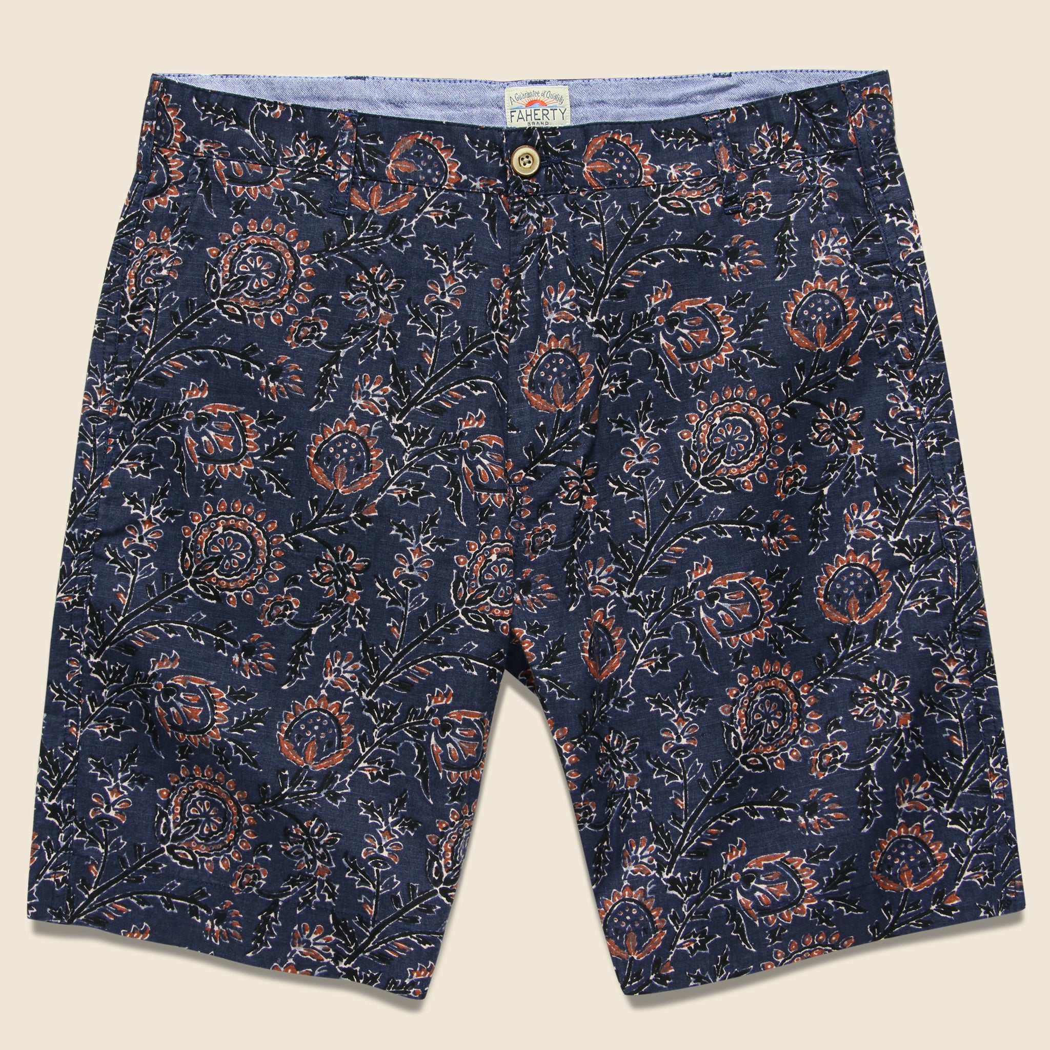 Printed Atoll Short - Indigo Floral - Faherty - STAG Provisions - Shorts - Floral