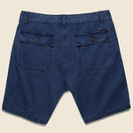 Camp Short - Washed Indigo Herringbone - Faherty - STAG Provisions - Shorts - Solid