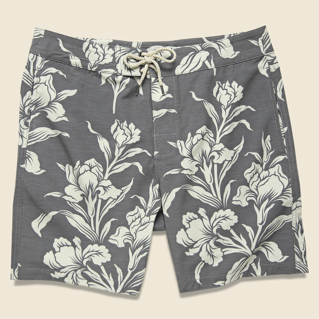 Faherty Classic 7" Boardshort - Black Floral