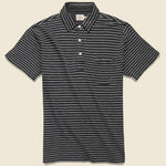 Jersey Beach Polo - Black/White - Faherty - STAG Provisions - Tops - S/S Knit