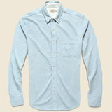Knit Ventura Shirt - Blue - Faherty - STAG Provisions - Tops - L/S Knit