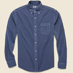 Garment Dyed Poplin Shirt - Navy - Faherty - STAG Provisions - Tops - L/S Woven - Solid