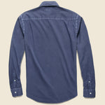 Garment Dyed Poplin Shirt - Navy - Faherty - STAG Provisions - Tops - L/S Woven - Solid