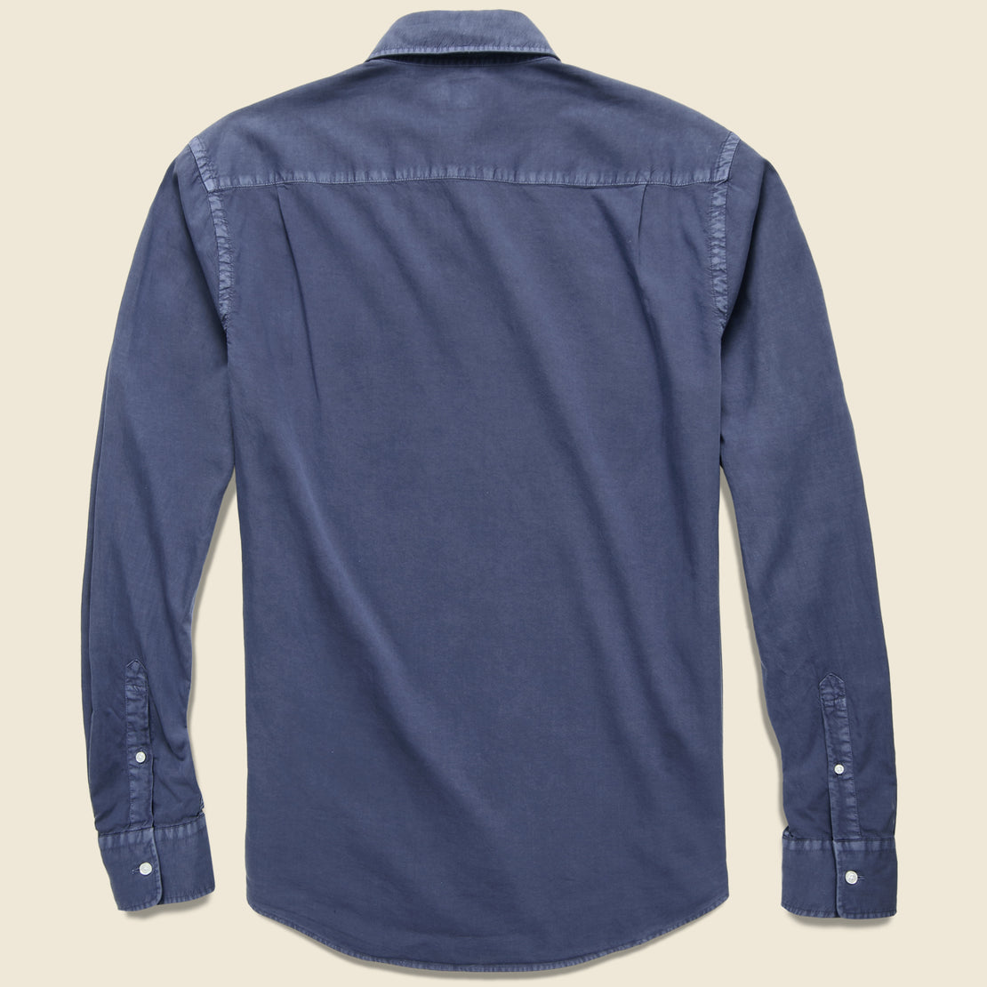 Garment Dyed Poplin Shirt - Navy