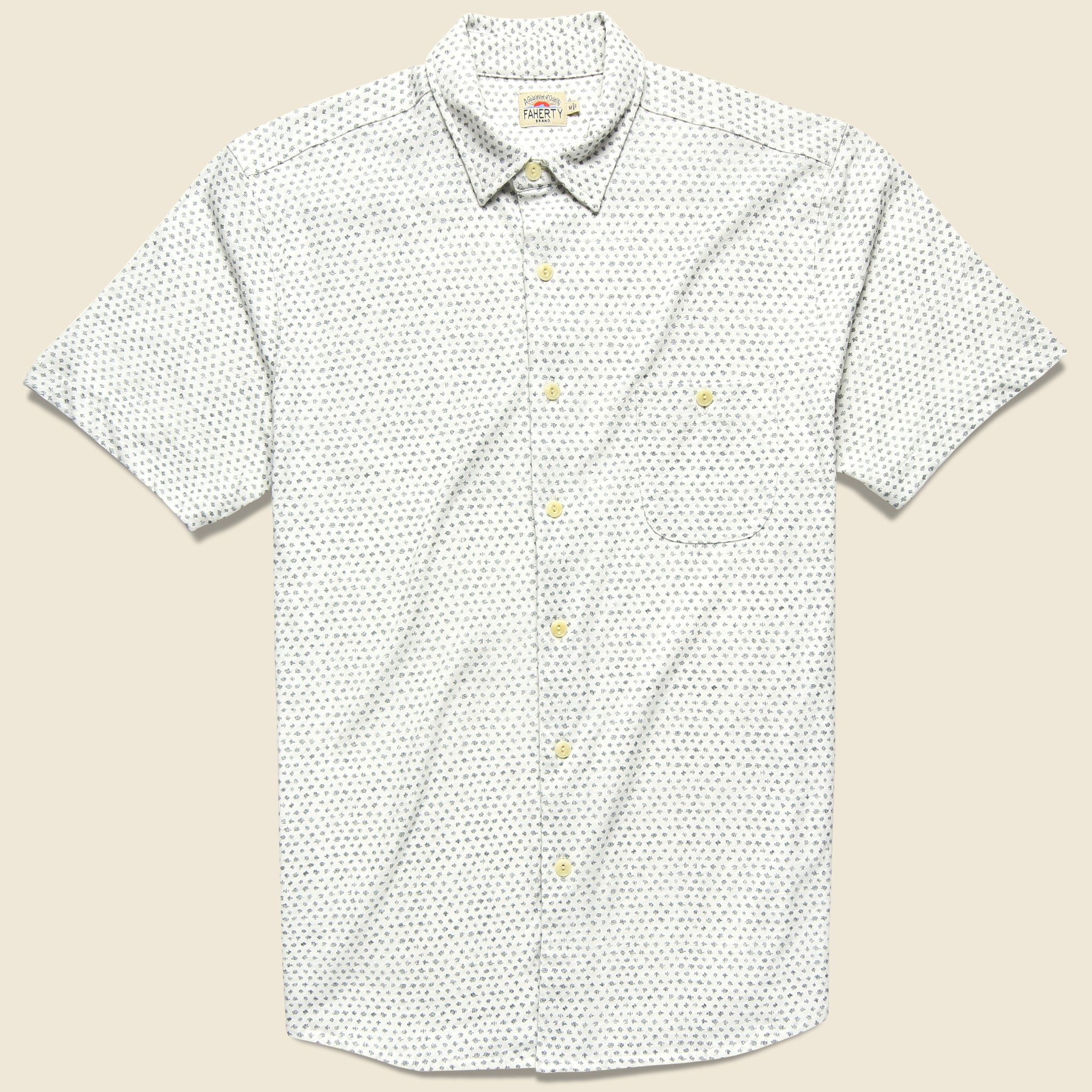 Knit Pacific Shirt - White Flame - Faherty - STAG Provisions - Tops - S/S Knit
