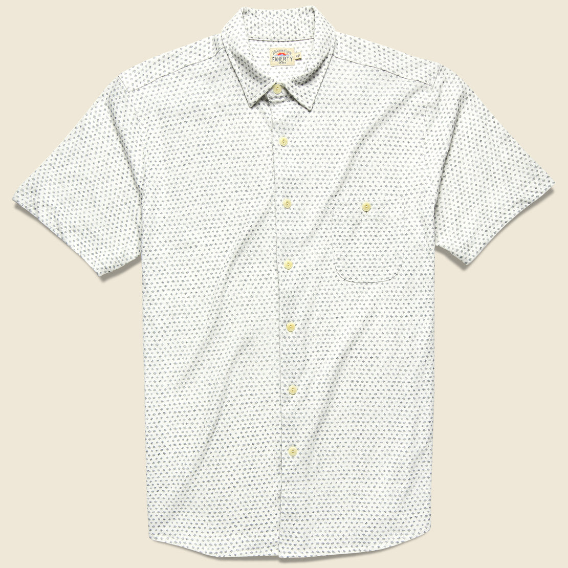 Faherty Knit Pacific Shirt - White Flame