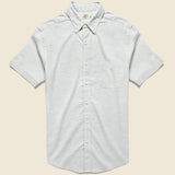 Stretch Oxford Shirt - Grey - Faherty - STAG Provisions - Tops - S/S Woven - Solid