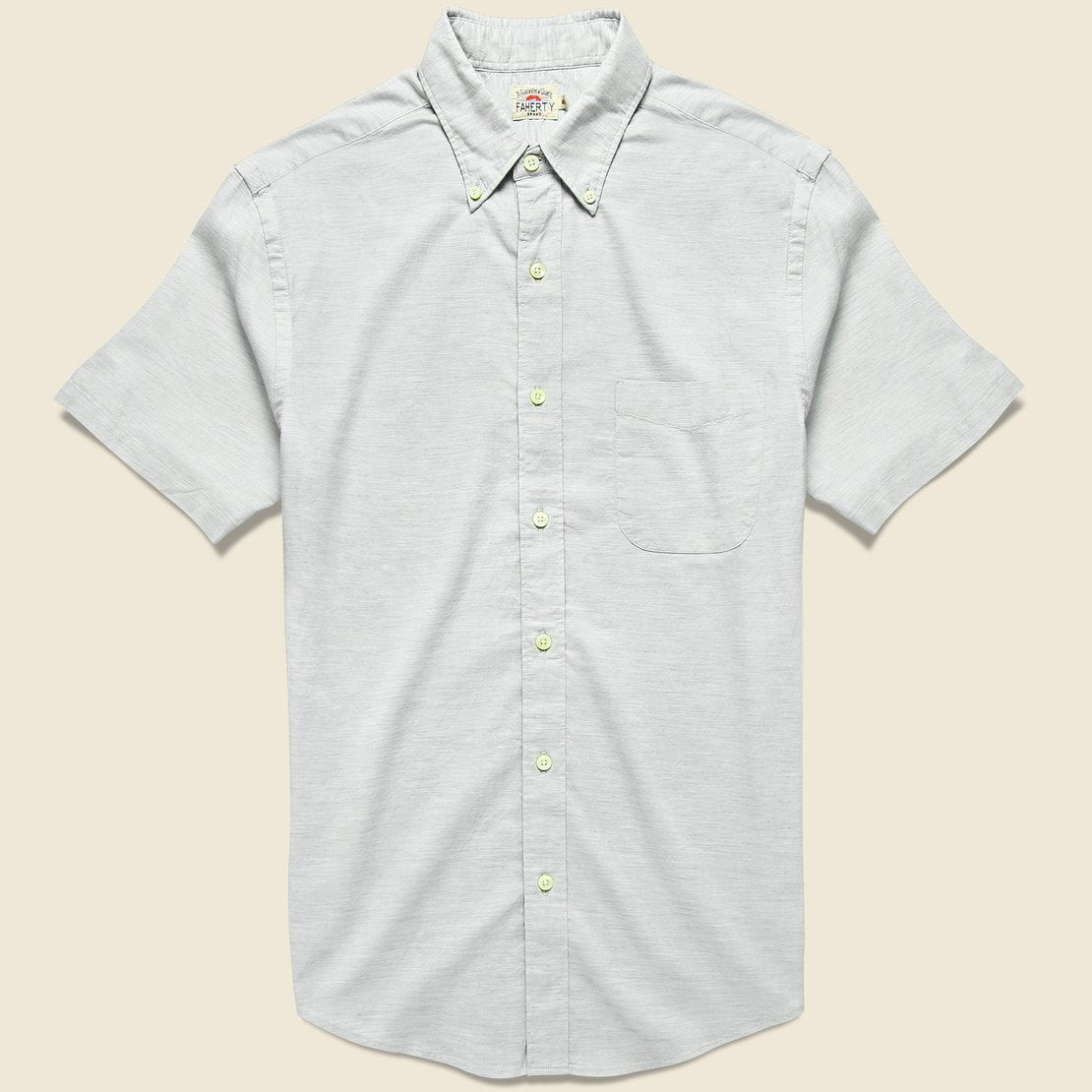 Faherty Stretch Oxford Shirt - Grey