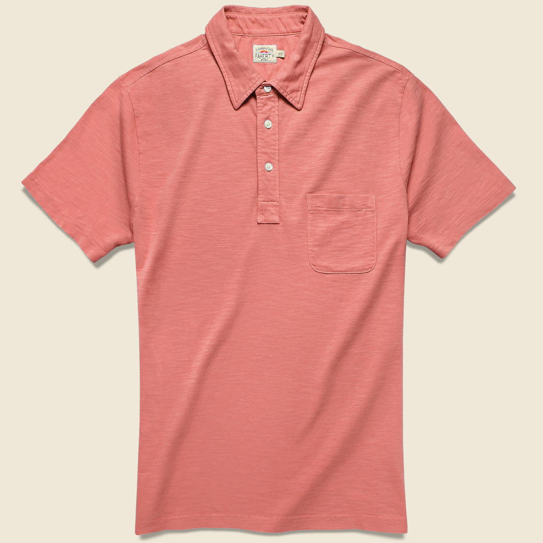 Faherty Garment Dyed Polo - New Red