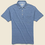 Jersey Beach Polo - Medium Wash/White - Faherty - STAG Provisions - Tops - S/S Knit