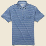 Jersey Beach Polo - Medium Wash/White - Faherty - STAG Provisions - Tops - S/S Knit