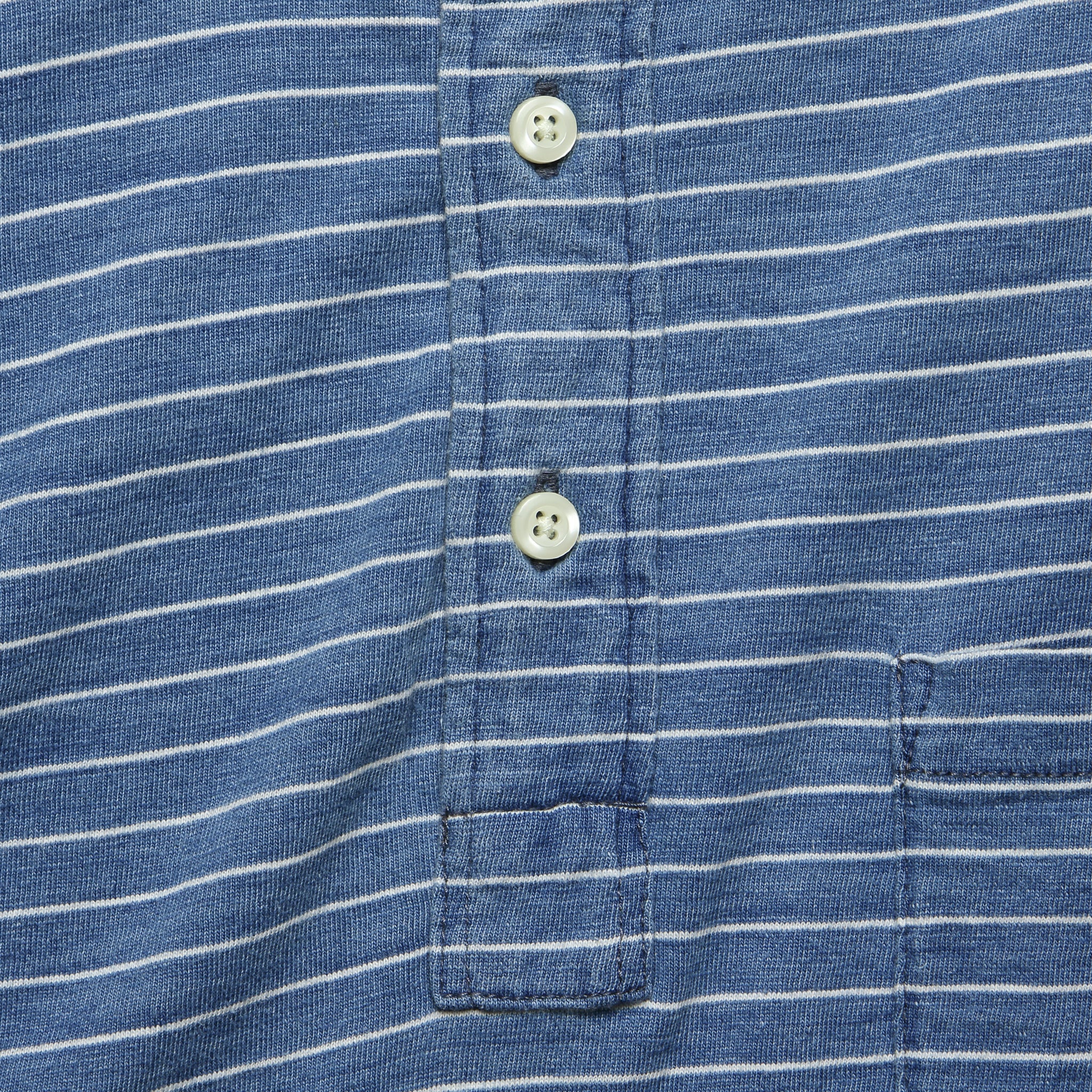 Jersey Beach Polo - Medium Wash/White - Faherty - STAG Provisions - Tops - S/S Knit