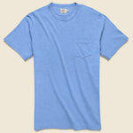 Garment Dyed Pocket Tee - Azure - Faherty - STAG Provisions - Tops - S/S Tee