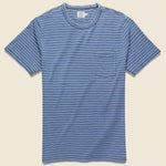 Indigo Pocket Tee - Medium Wash/White - Faherty - STAG Provisions - Tops - S/S Tee