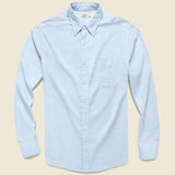 Stretch Oxford Shirt - Blue Heather - Faherty - STAG Provisions - Tops - L/S Woven - Solid