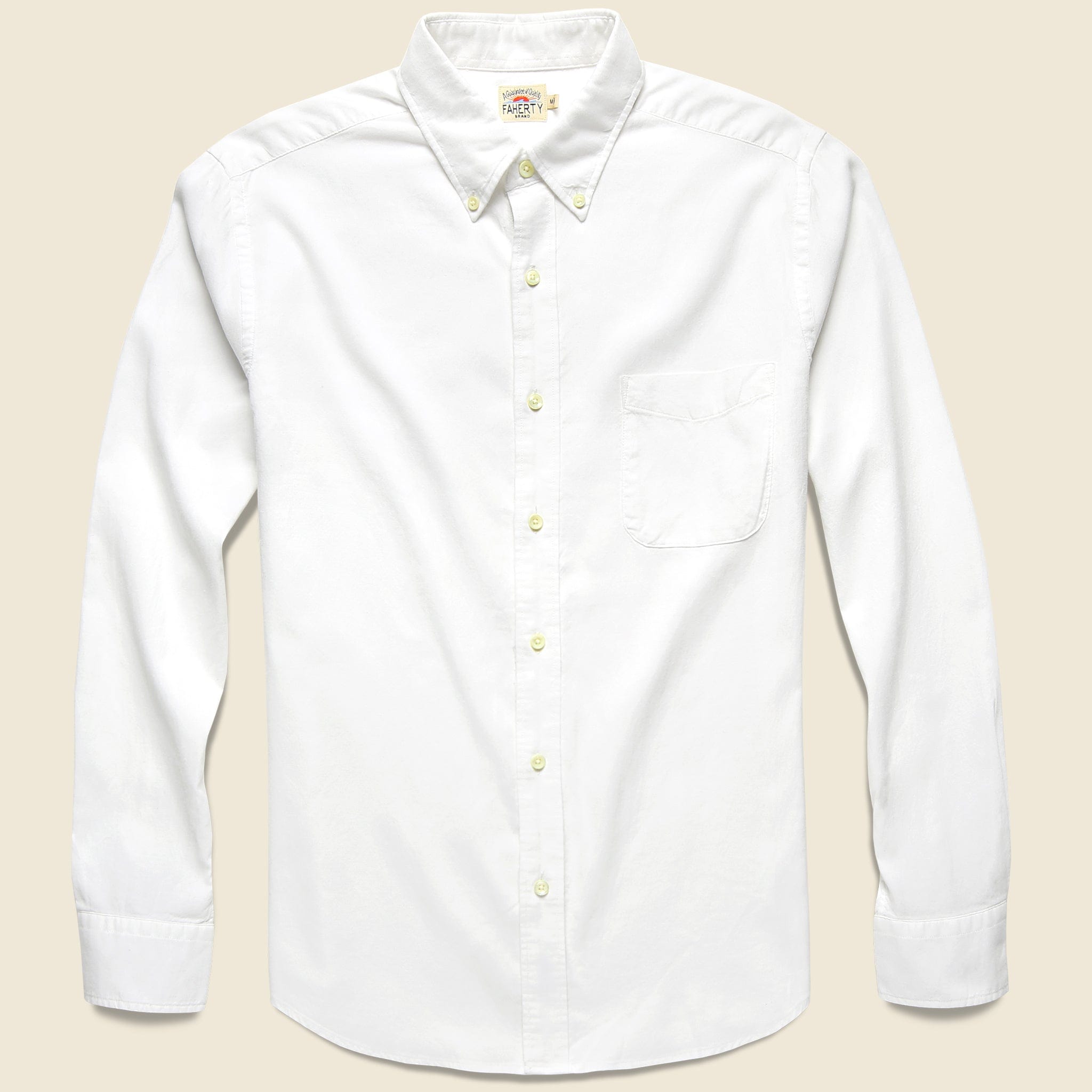 Stretch Oxford Shirt - White