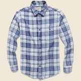 Indigo Seaview Shirt - Nautilus Plaid - Faherty - STAG Provisions - Tops - L/S Woven - Plaid
