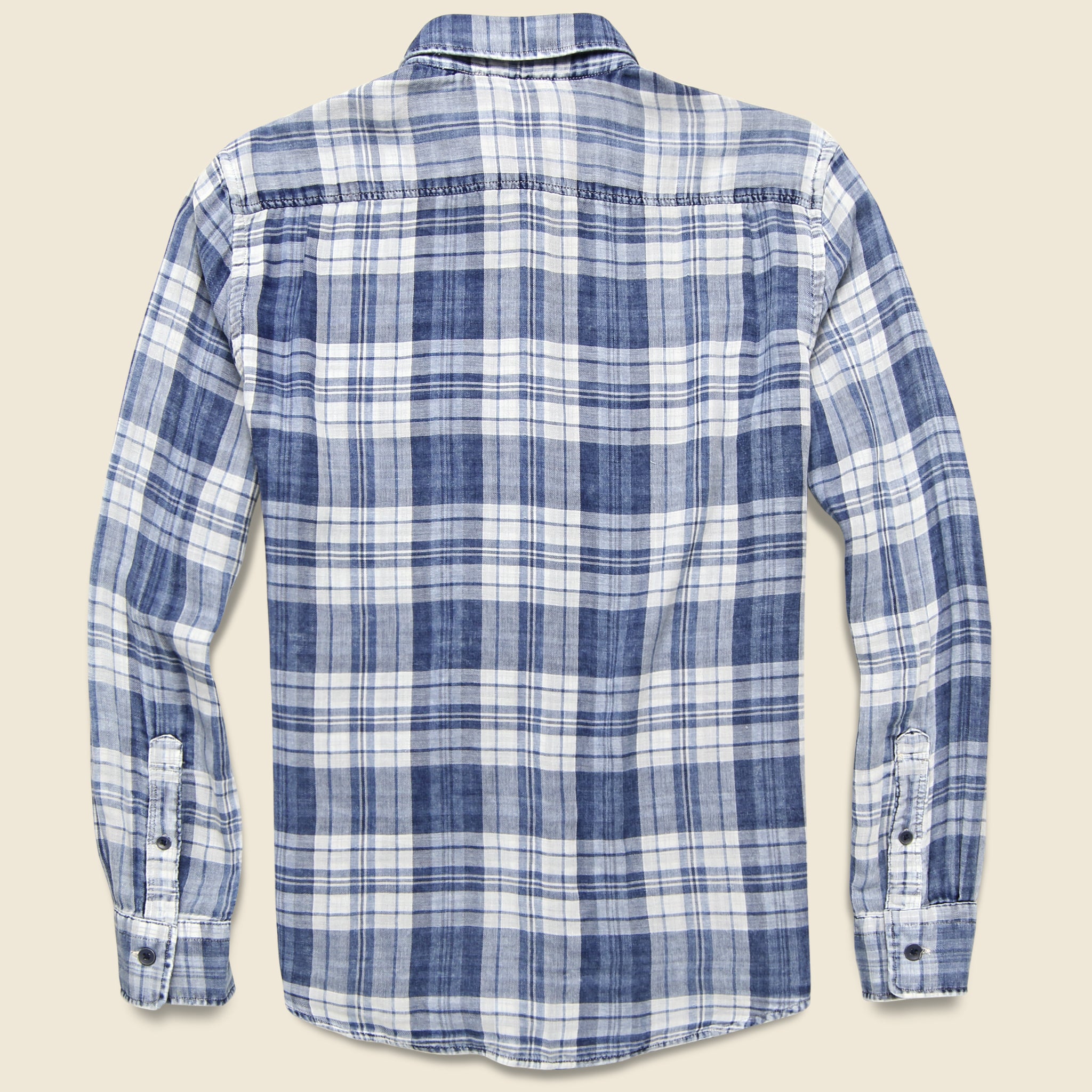 Indigo Seaview Shirt - Nautilus Plaid - Faherty - STAG Provisions - Tops - L/S Woven - Plaid