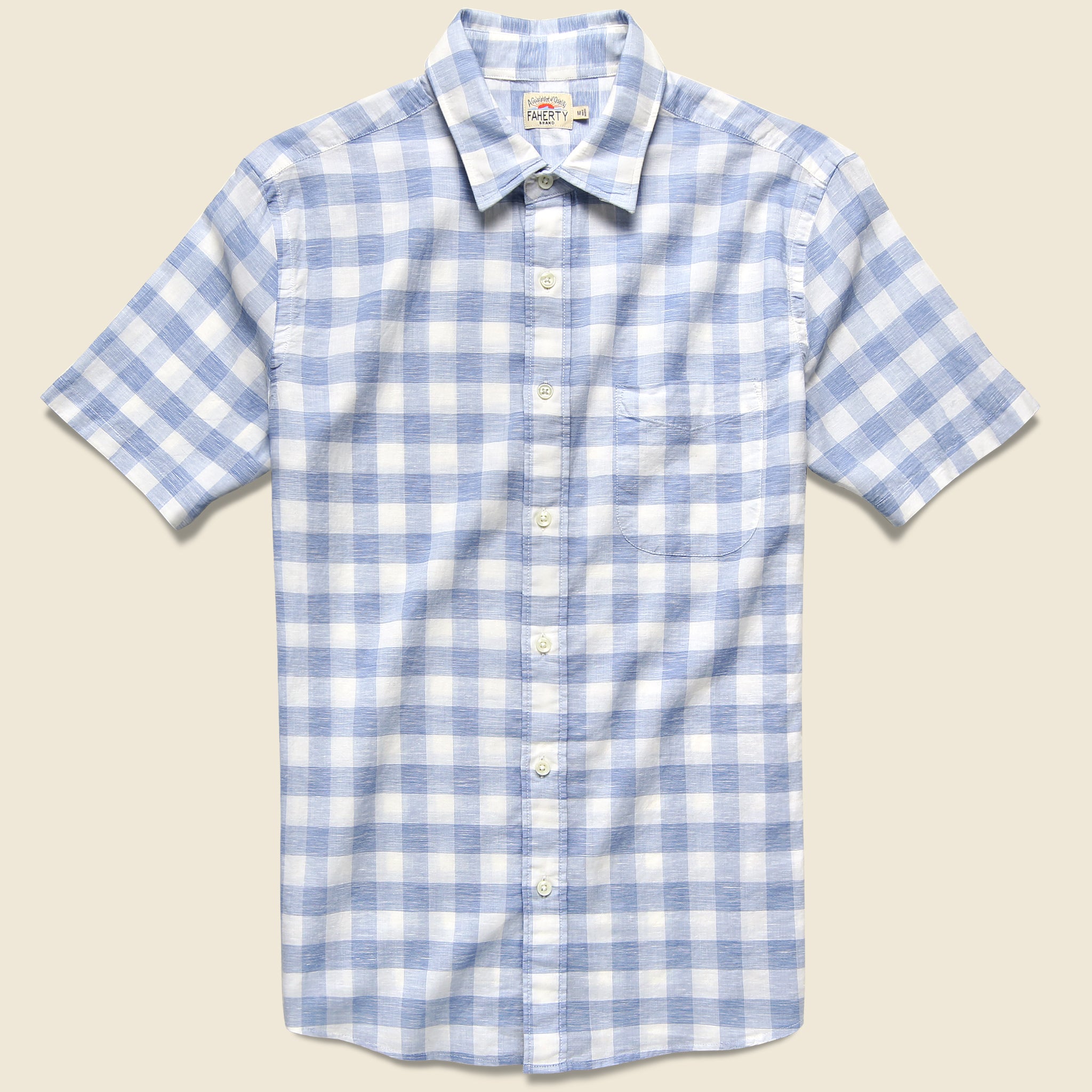 Cloud Blend Shirt - Blue Riptide - Faherty - STAG Provisions - Tops - S/S Woven - Plaid