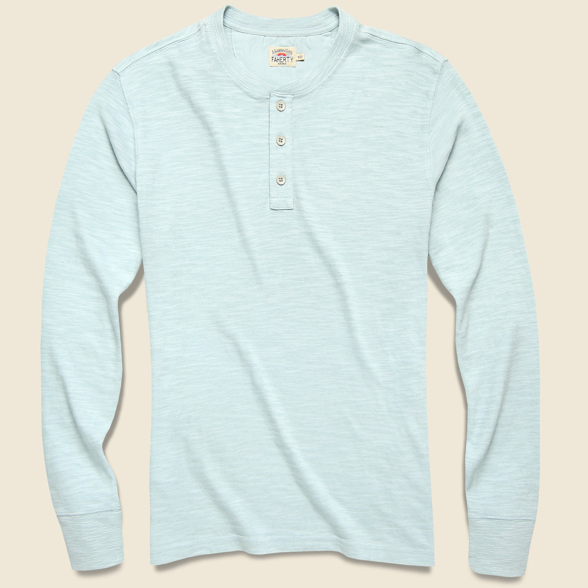 Slub Cotton Henley - Glacier Blue - Faherty - STAG Provisions - Tops - L/S Knit