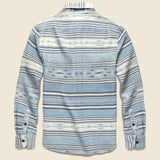 Canyon Overshirt - Indigo Wood Stripe - Faherty - STAG Provisions - Tops - L/S Woven - Overshirt