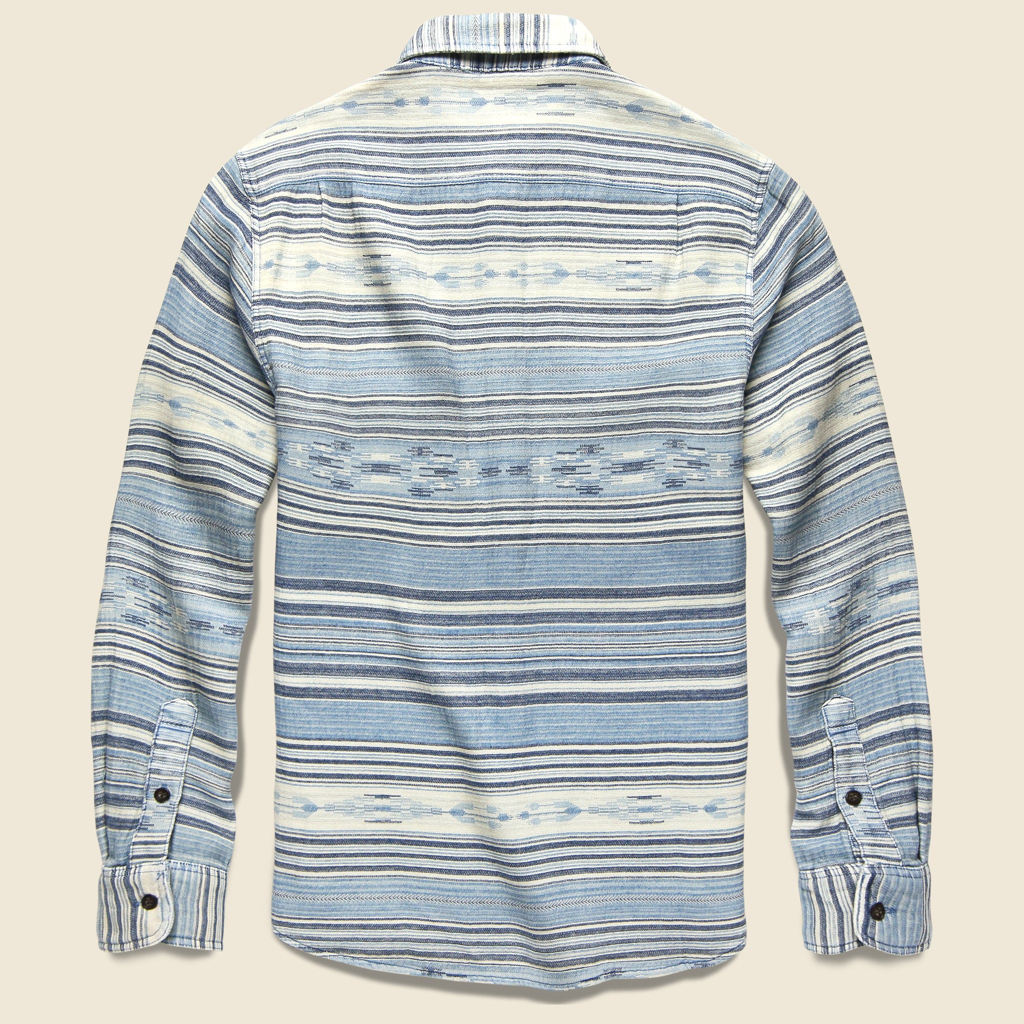 Canyon Overshirt - Indigo Wood Stripe - Faherty - STAG Provisions - Tops - L/S Woven - Overshirt