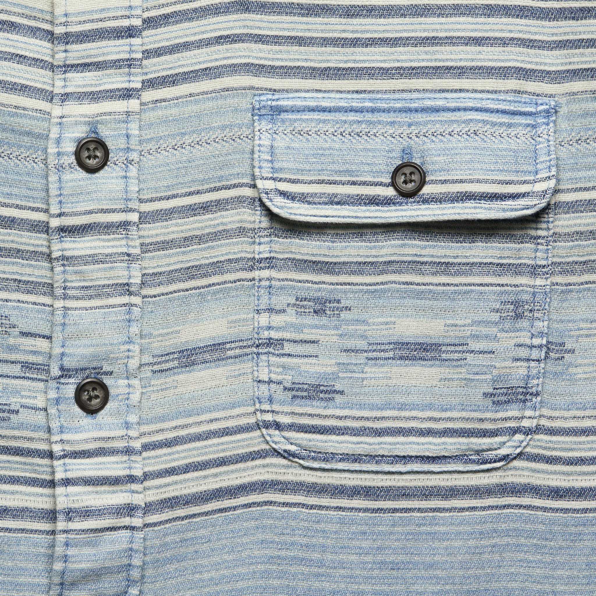 
                          Canyon Overshirt - Indigo Wood Stripe - Faherty - STAG Provisions - Tops - L/S Woven - Overshirt
                        