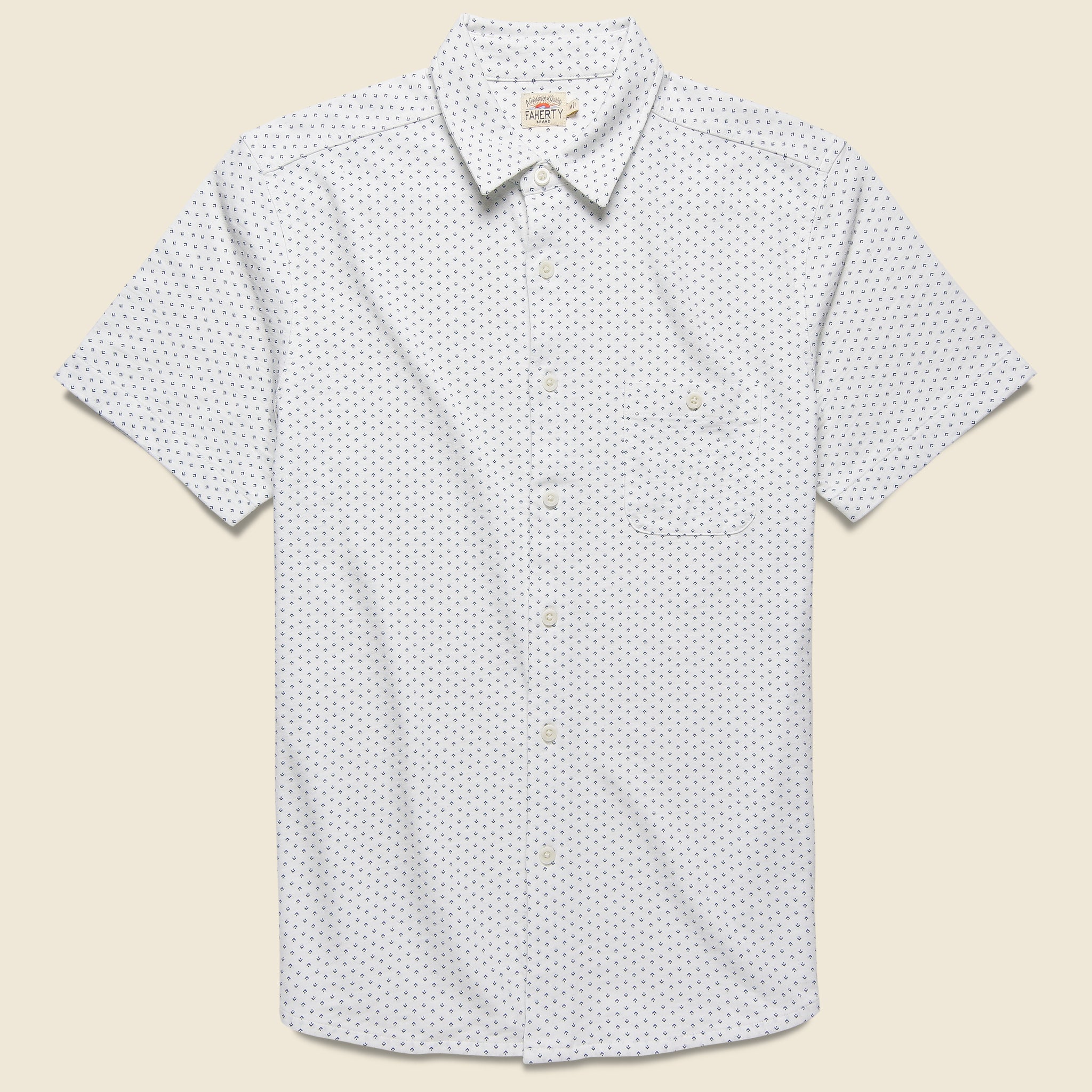 Knit Coast Shirt - Chevron Dot - Faherty - STAG Provisions - Tops - S/S Knit