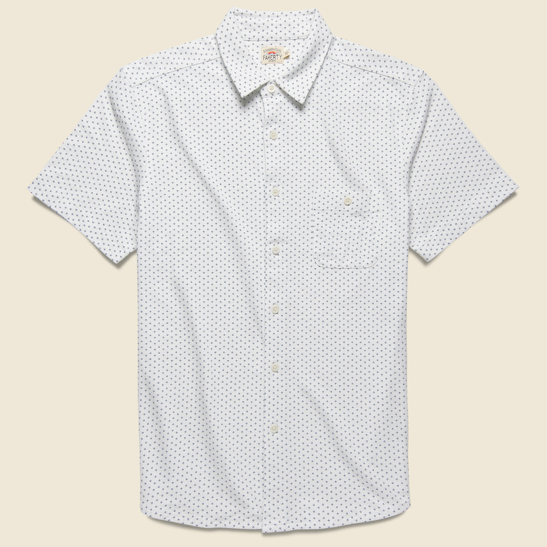 Faherty Knit Coast Shirt - Chevron Dot