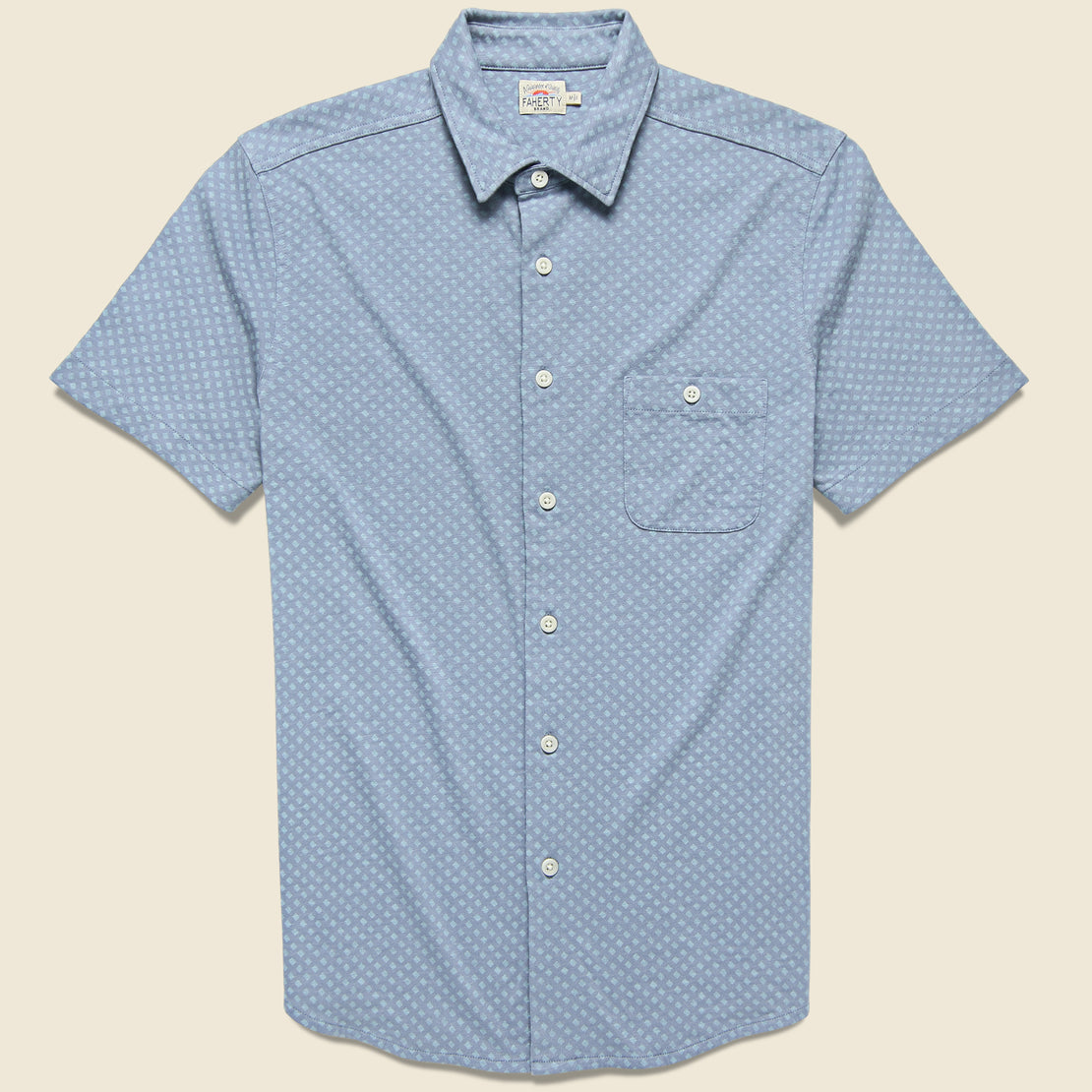 Faherty Knit Coast Shirt - Striped Diamond Print