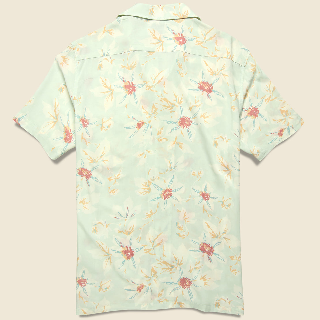 Kona Camp Shirt - Mint Floral