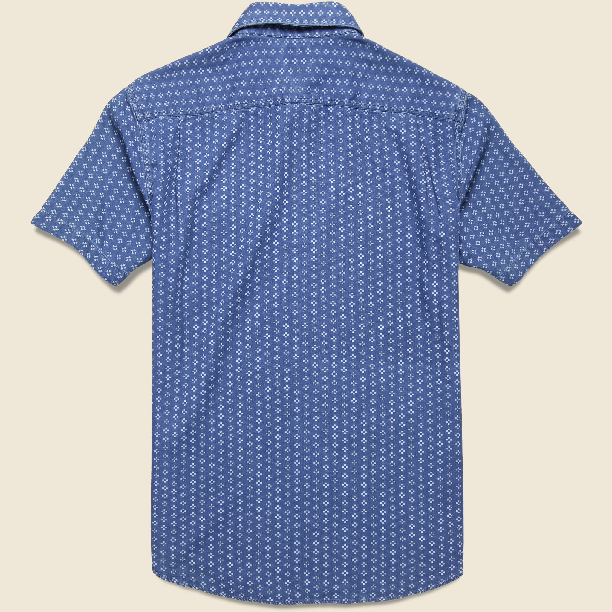 
                          Playa Shirt - Eco Indigo Geo - Faherty - STAG Provisions - Tops - S/S Woven - Other Pattern
                        