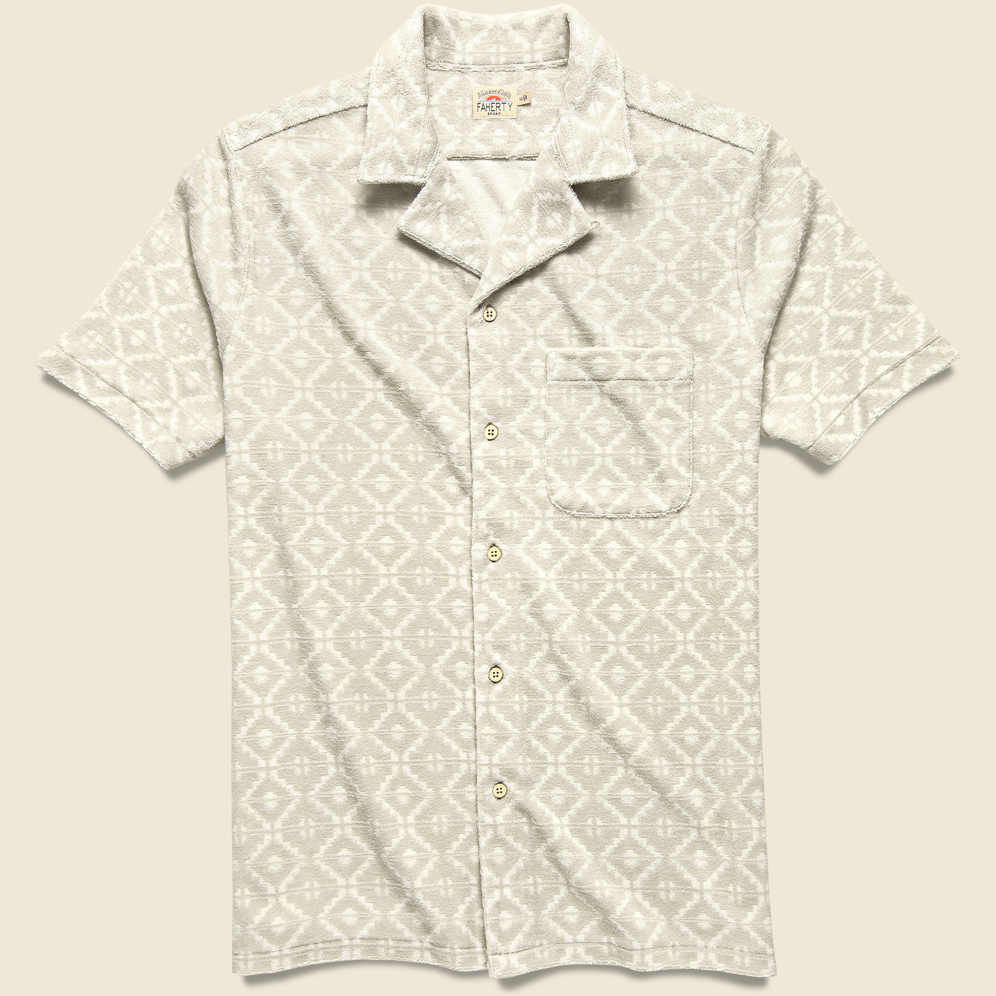 Cabana Shirt - Stone Towel Terry - Faherty - STAG Provisions - Tops - S/S Knit