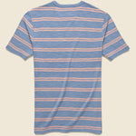 Stripe Garment Dyed Pocket Tee - Coast Coral - Faherty - STAG Provisions - Tops - S/S Tee