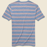 Stripe Garment Dyed Pocket Tee - Coast Coral - Faherty - STAG Provisions - Tops - S/S Tee