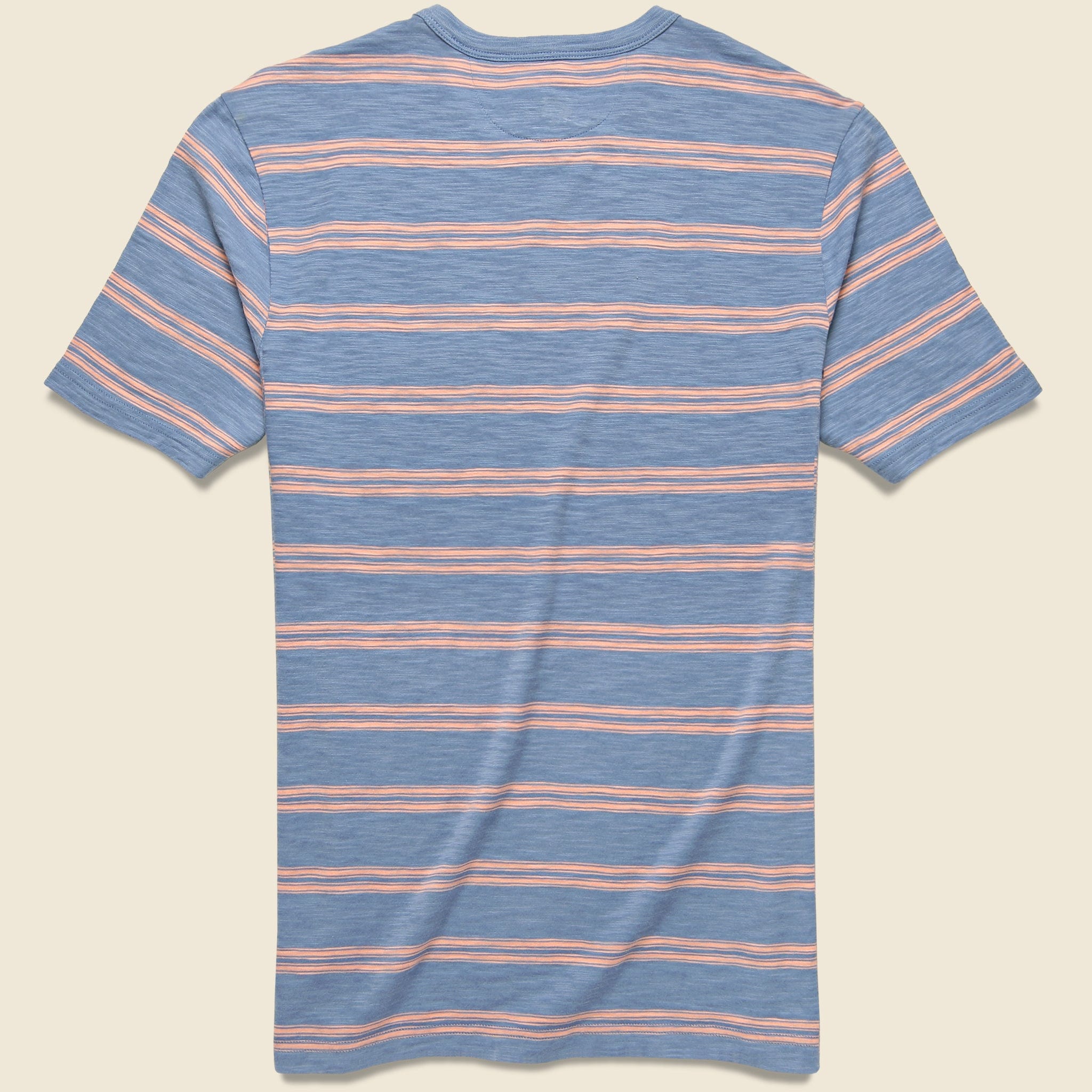 Stripe Garment Dyed Pocket Tee - Coast Coral - Faherty - STAG Provisions - Tops - S/S Tee