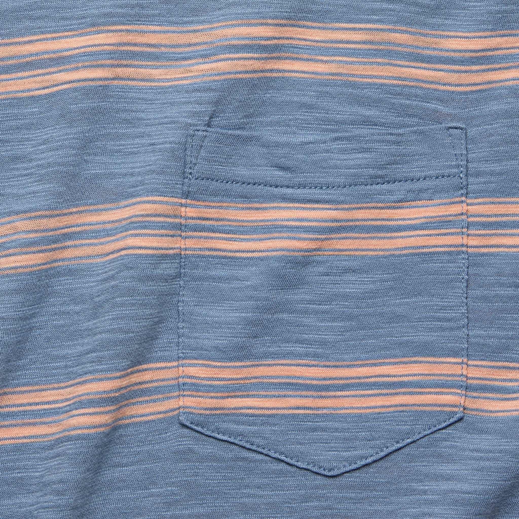 
                          Stripe Garment Dyed Pocket Tee - Coast Coral - Faherty - STAG Provisions - Tops - S/S Tee
                        