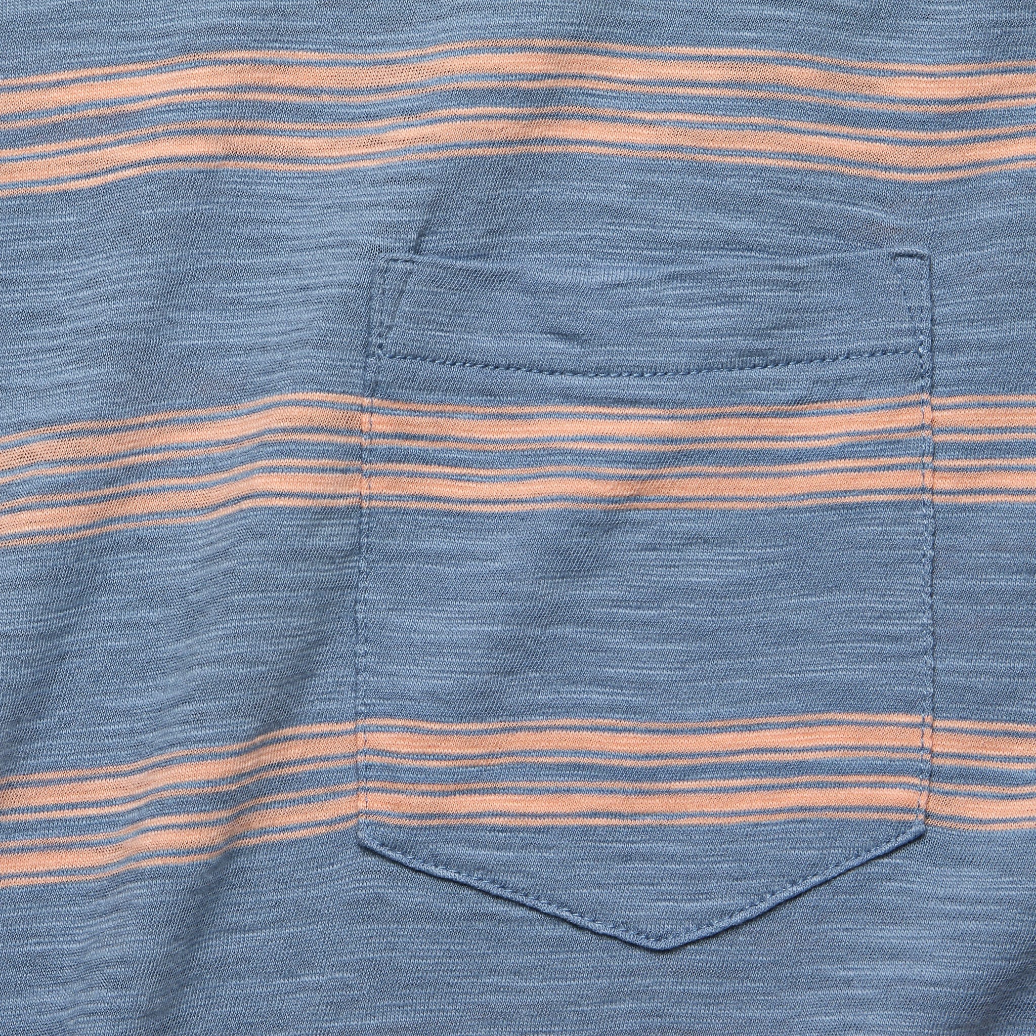 Stripe Garment Dyed Pocket Tee - Coast Coral - Faherty - STAG Provisions - Tops - S/S Tee