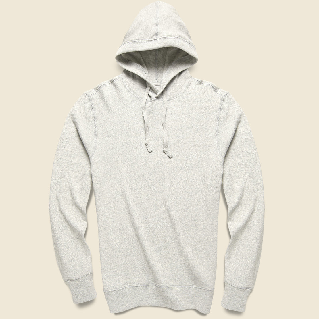 Slub Cotton Hoodie - Light Grey Heather - Faherty - STAG Provisions - Tops - Fleece / Sweatshirt