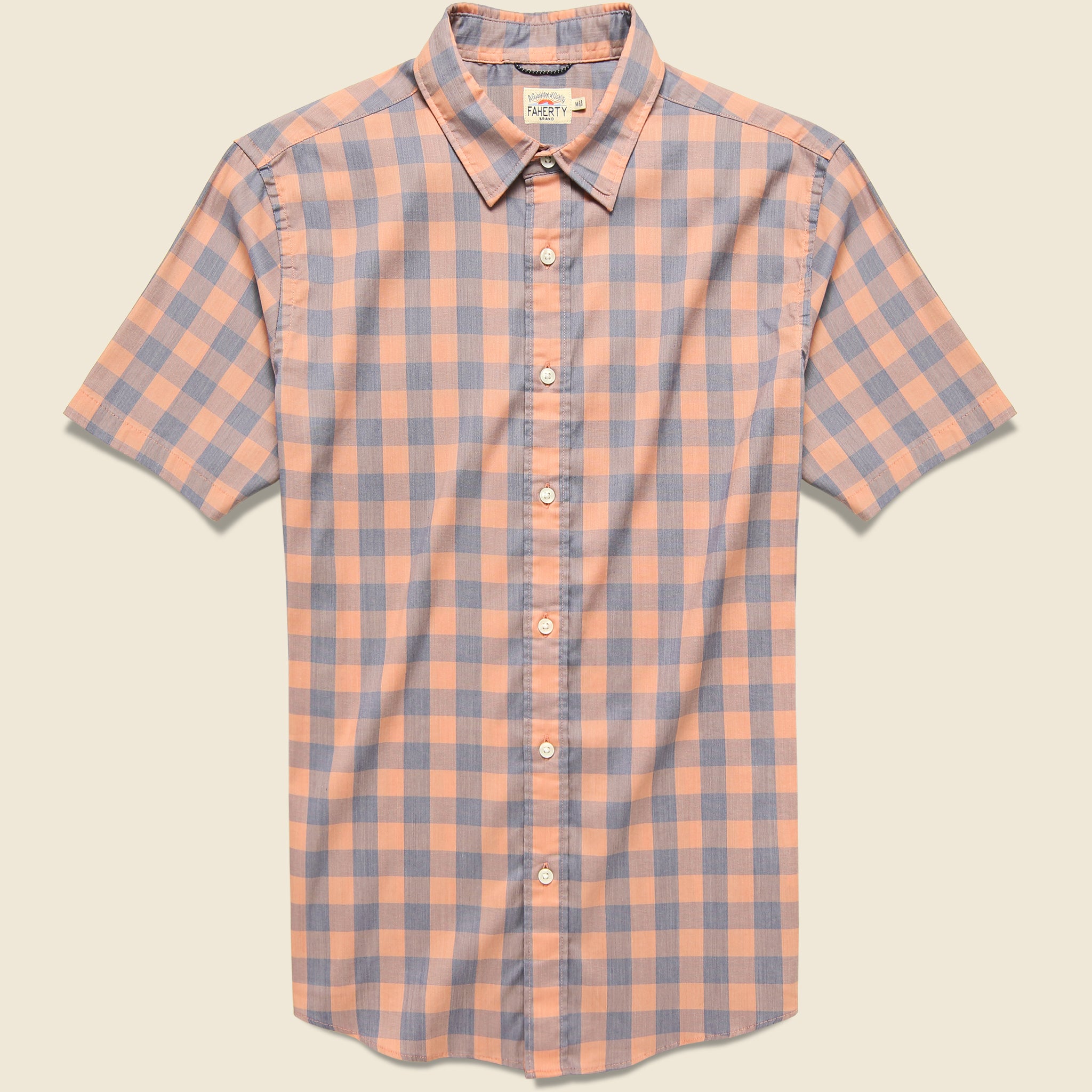 Movement Shirt - Coral Dusk Check - Faherty - STAG Provisions - Tops - S/S Woven - Plaid