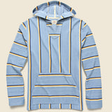 Biarritz Hoodie - Faded Denim Stripe - Faherty - STAG Provisions - Tops - Fleece / Sweatshirt